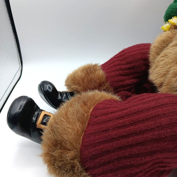 VTG Santa Claus Figurine Doll Plush Jolly Shelf Sitter Xmas Holiday Decor 14.5" - Picture 11 of 12